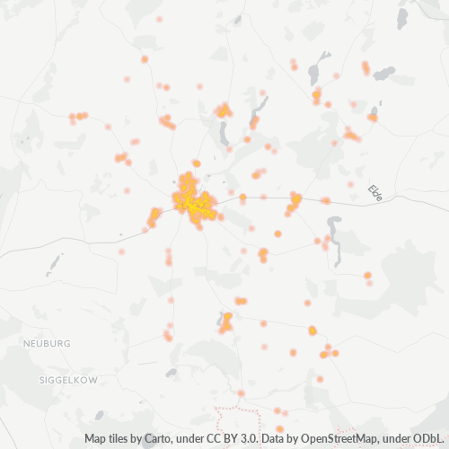 Heatmap für plz 19386