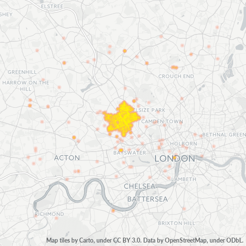 NW6 Business Density Heatmap