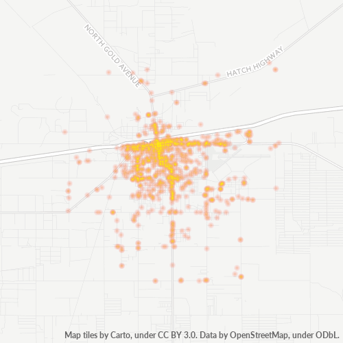 88030 Business Density Heatmap