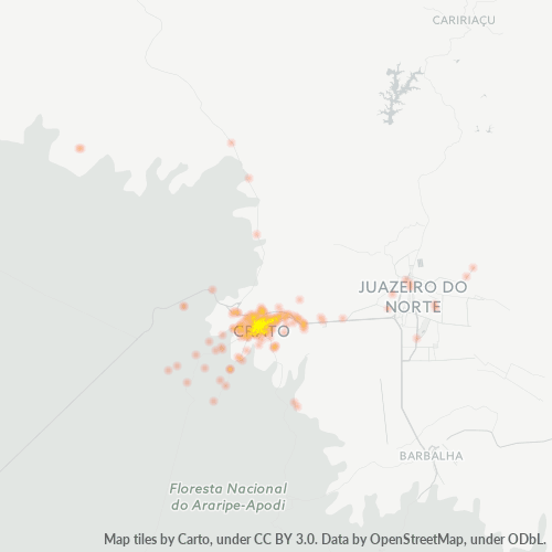 63100-000 Mapa de calor de densidad empresarial