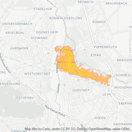 Heatmap für plz 90762