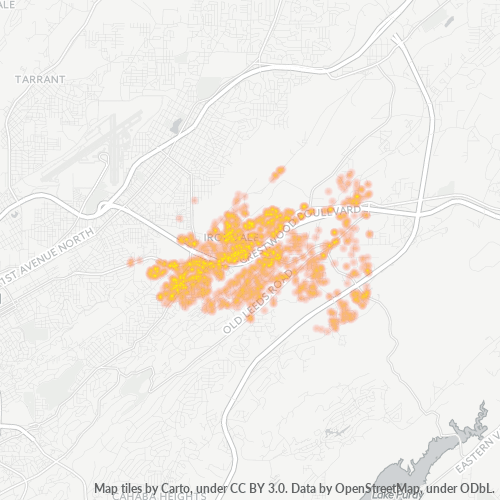 35210 Business Density Heatmap