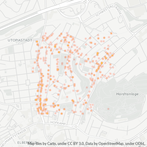 Heatmap für plz 42107