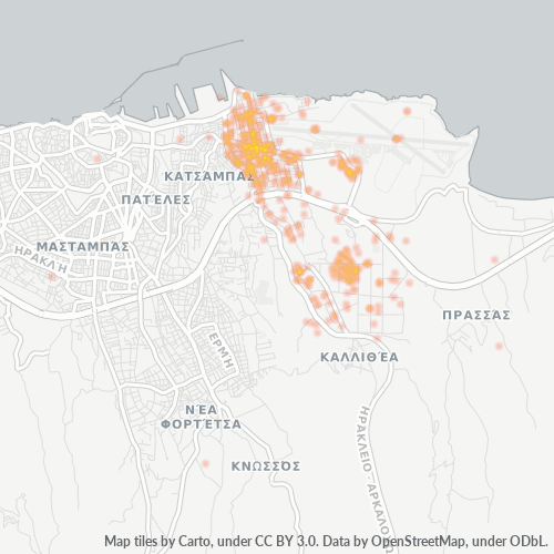 716 01 Χάρτης θερμότητας πυκνότητας επιχείρησης