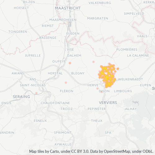 Heatmap voor postcode 4890