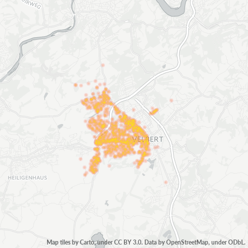 Heatmap für plz 42549