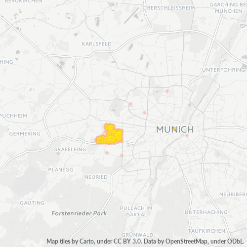 Heatmap für plz 80689