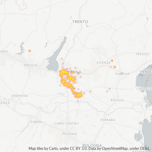 37060 Mappa di concentrazione per la densità di aziende