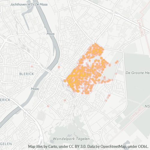 Heatmap voor postcode 5913