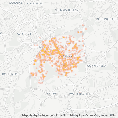 Heatmap für plz 45886