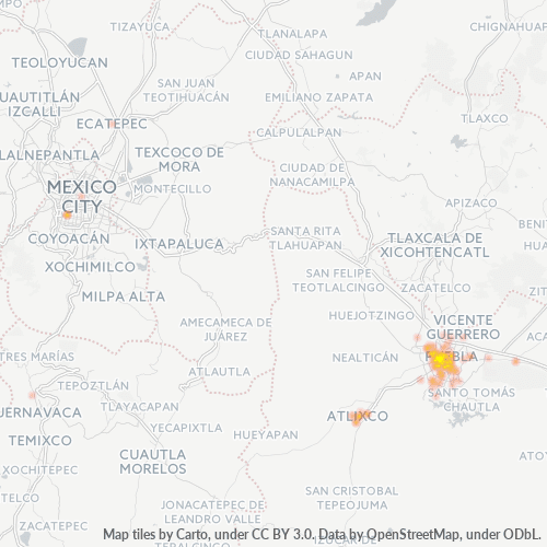 72400 Mapa de calor de densidad empresarial