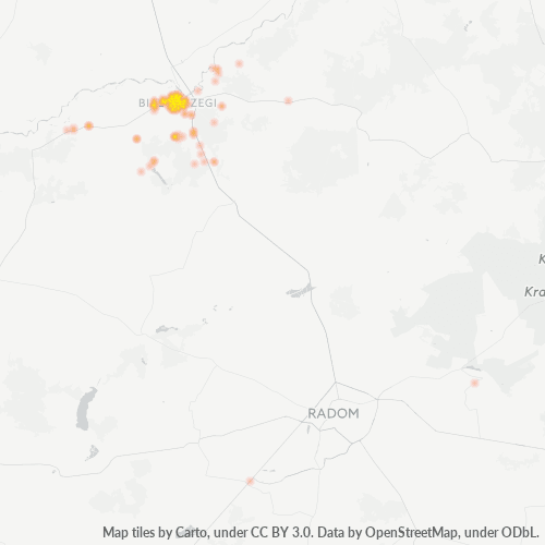 26-800 Mapa intensywności działalności gospodarczej