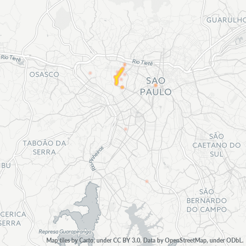 05022-000 Mapa de calor de densidad empresarial