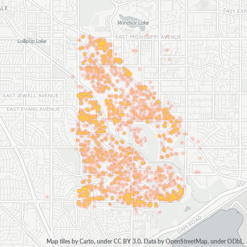 80231 Business Density Heatmap