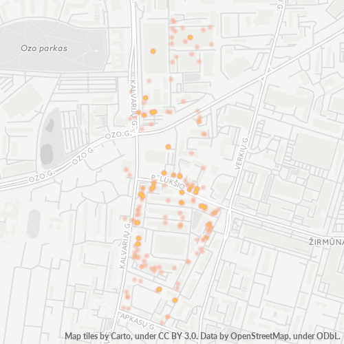 08221 Uzņēmējdarbības blīvuma karstuma karte