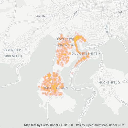 Heatmap für plz 75180
