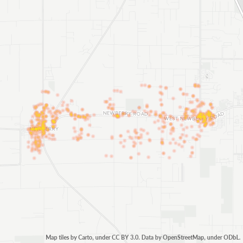 32669 Business Density Heatmap