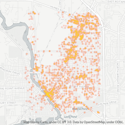 53545 Business Density Heatmap