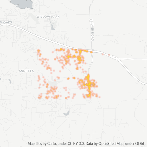 76008 Business Density Heatmap