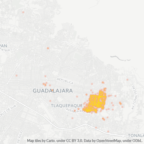 44820 Mapa de calor de densidad empresarial