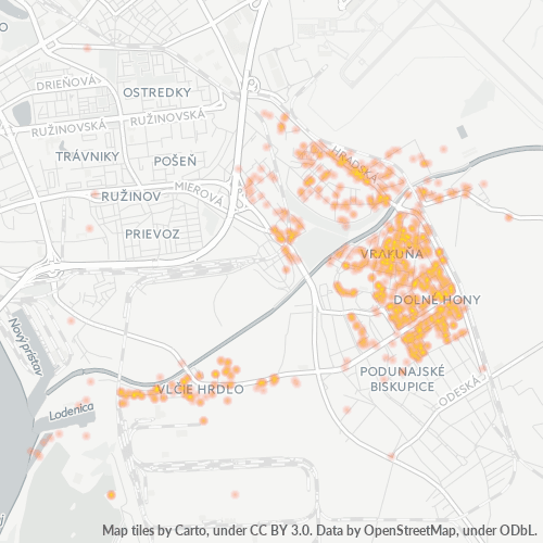 821 07 Teplotná mapa obchodnej hustoty