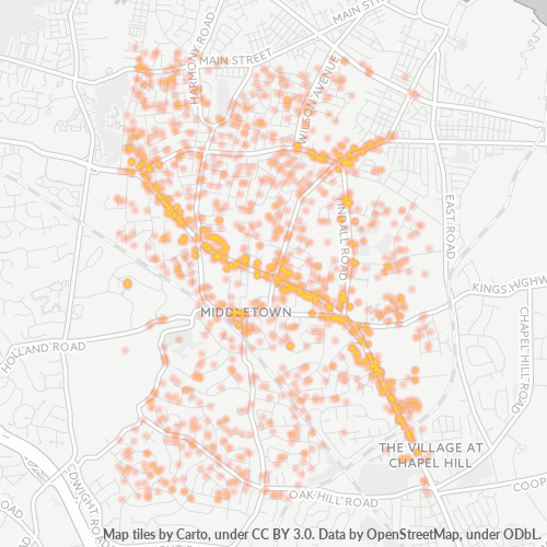 07748 Business Density Heatmap