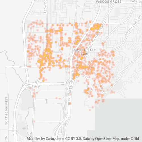 84054 Business Density Heatmap