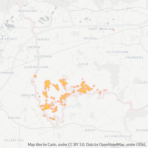 Heatmap voor postcode 7387