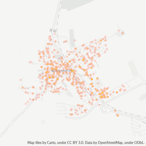 Heatmap für plz 55294