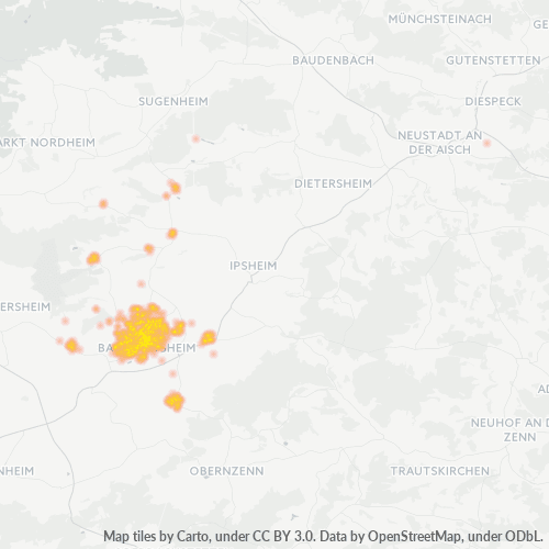 Heatmap für plz 91438