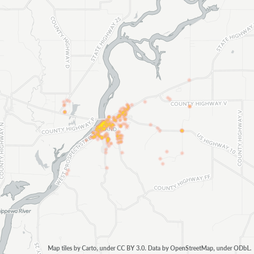 54736 Business Density Heatmap