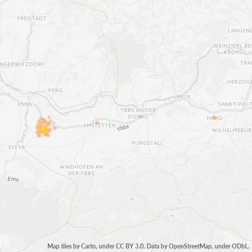 Heatmap für postleitzahl 3350