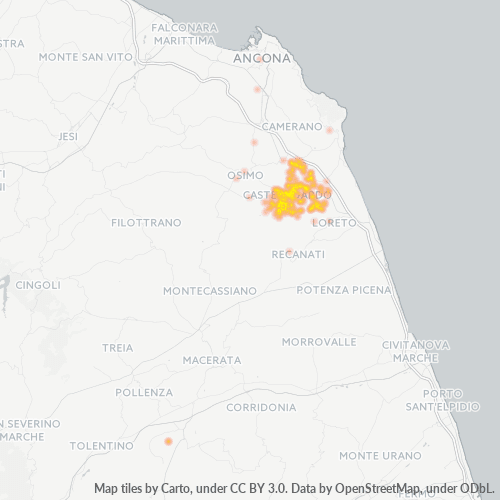 Mappa di calore per cap 60022