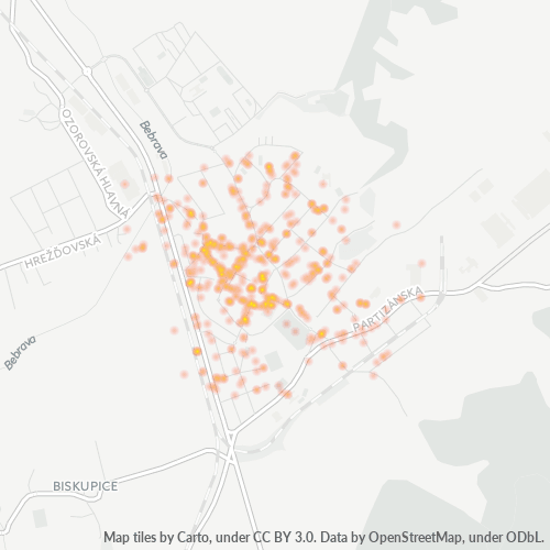 957 01 Teplotná mapa obchodnej hustoty