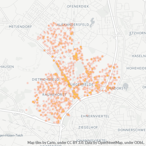 26127 Standortdichte-Heatmap
