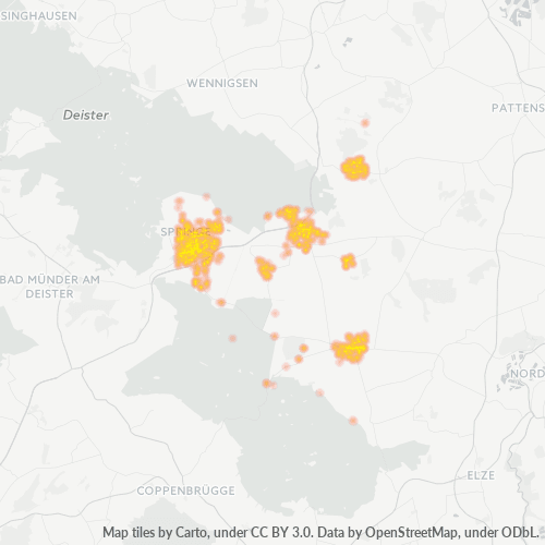 31832 Standortdichte-Heatmap