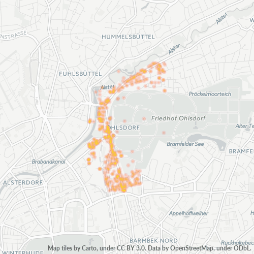 22337 Standortdichte-Heatmap