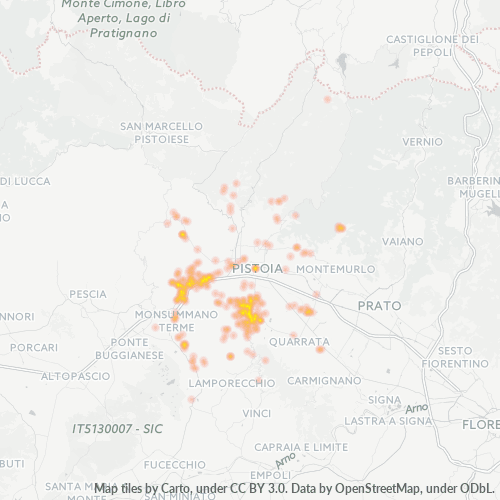 Mappa di calore per cap 51030
