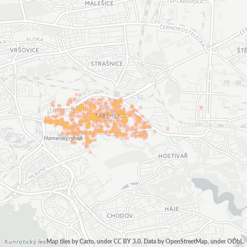106 00 Mapa hustoty obchodu