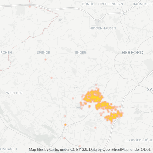Heatmap für plz 33729