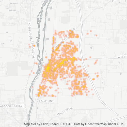 60441 Business Density Heatmap