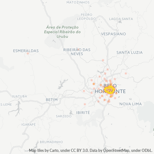 30110-000 Heatmap de Densidade da Empresa