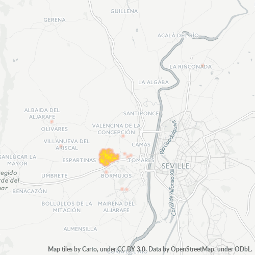 41960 Mapa de calor de densidad empresarial