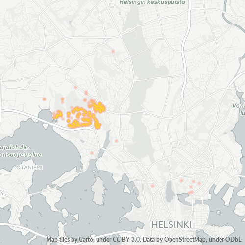 00350 Yritystiheys lämpökarttana