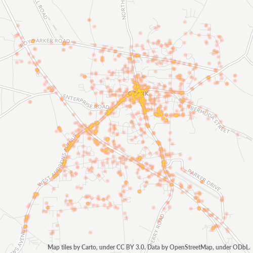 36360 Business Density Heatmap