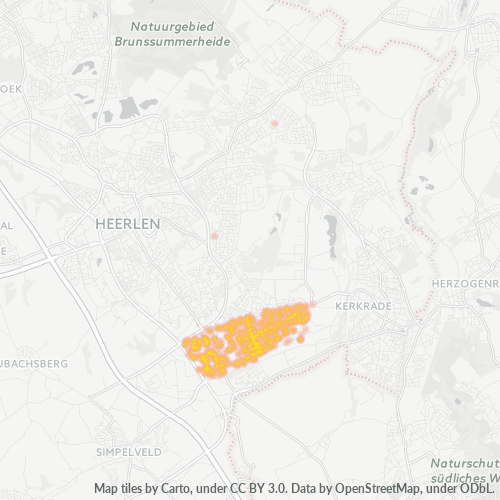 Heatmap voor postcode 6466