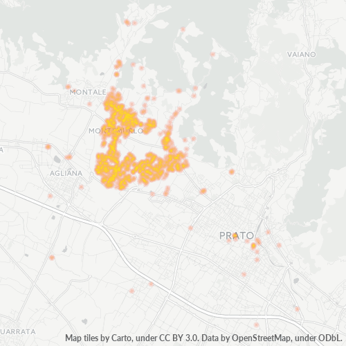 Mappa di calore per cap 59013