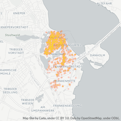 Heatmap für plz 18439