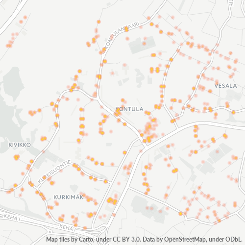 00940 Yritystiheys lämpökarttana
