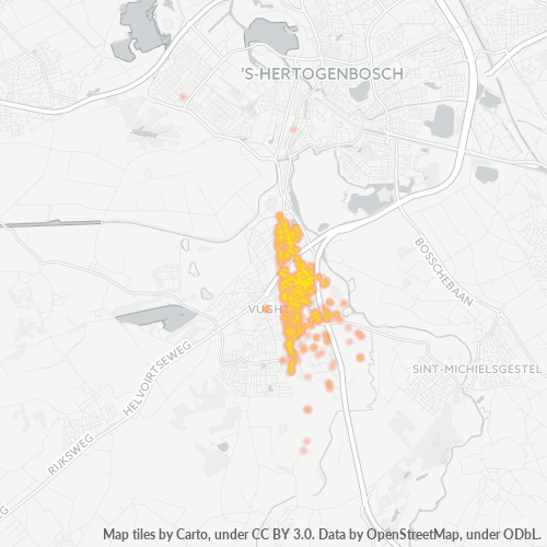 Heatmap voor postcode 5261